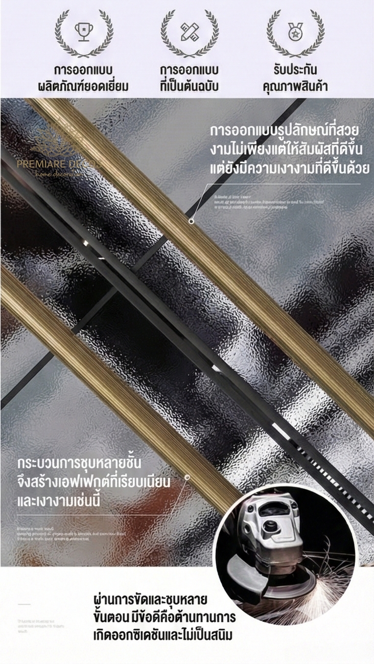 มือจับประตูขนาดใหญ่ เส้นผ่านศูนย์กลาง 38mm