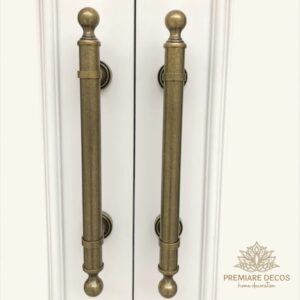 มือจับประตูทองเหลืองแท้ H59 รุ่น Orb Finial แบรนด์ Premiare Decos (ขนาด 45 ซม.) ดีไซน์คลาสสิกมินิมอล