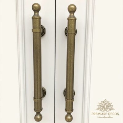 มือจับประตูทองเหลืองแท้ H59 รุ่น Orb Finial แบรนด์ Premiare Decos (ขนาด 45 ซม.) ดีไซน์คลาสสิกมินิมอล